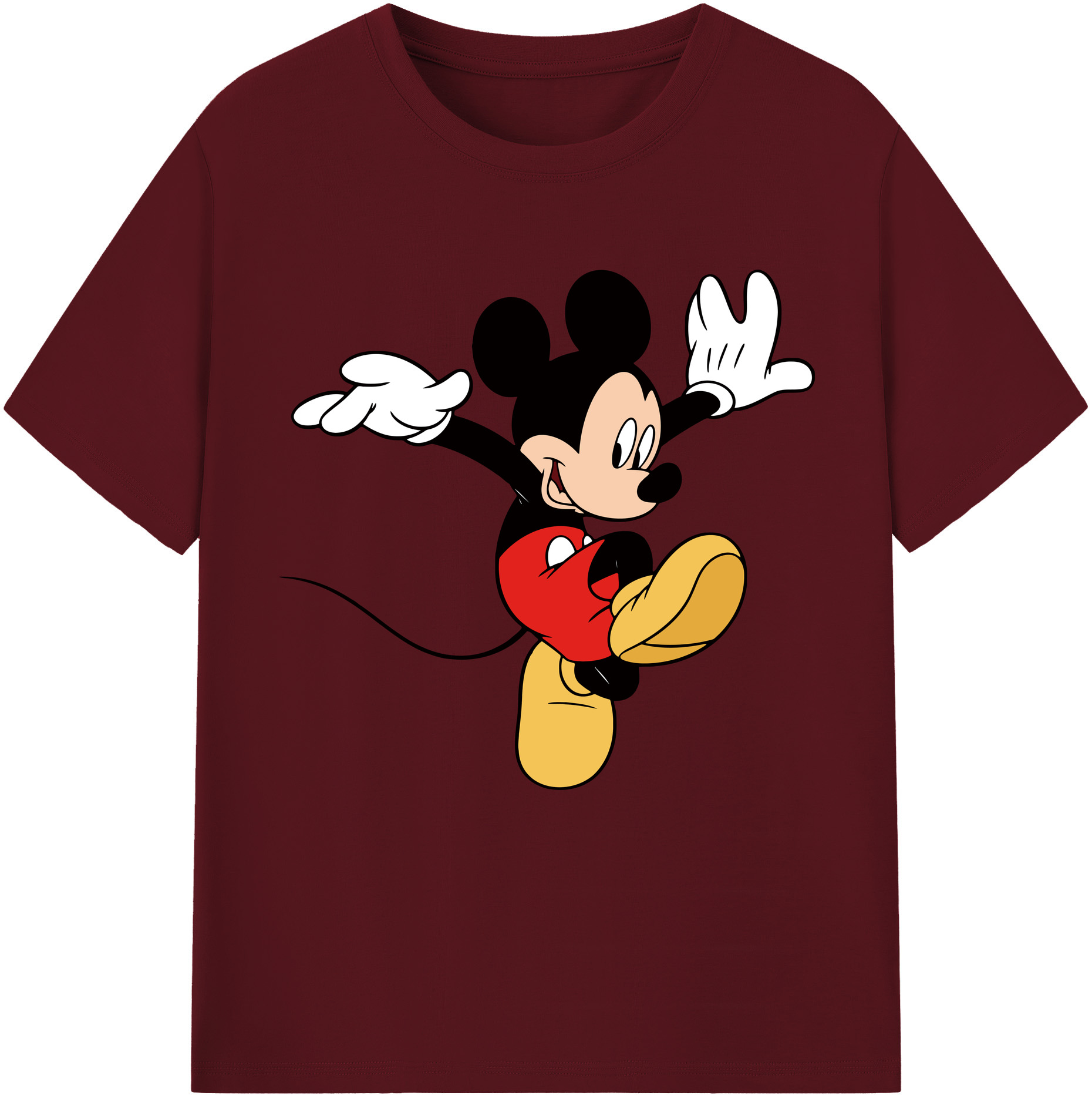 （画像用） ミッキーマウス Mickey Mouse 綿100％半袖Tシャツ（フロントプリント）